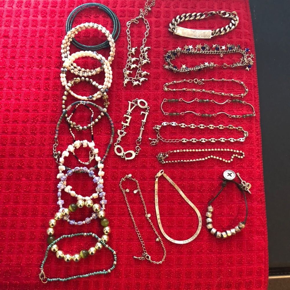 Bracelet bundle. 21 bracelets total